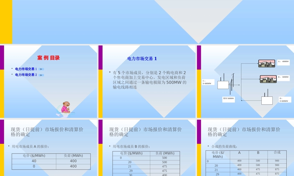 电力市场交易案例解析