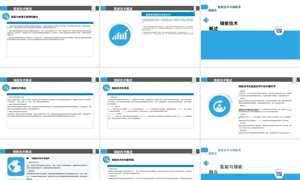 氢能技术与储能系统融合