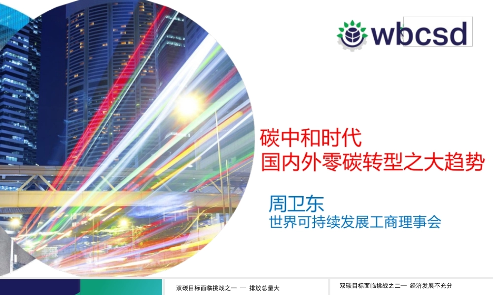 碳中和时代国内外零碳转型之大趋势-WBCSD