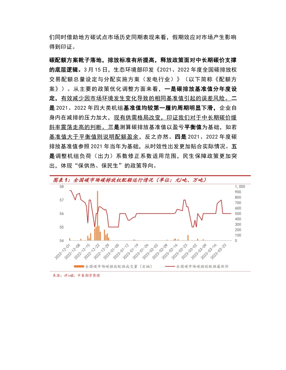 2023年一季度碳排放权季度报告--中泰期货研究所_第2页