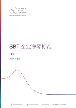 SBTi企业净零标准