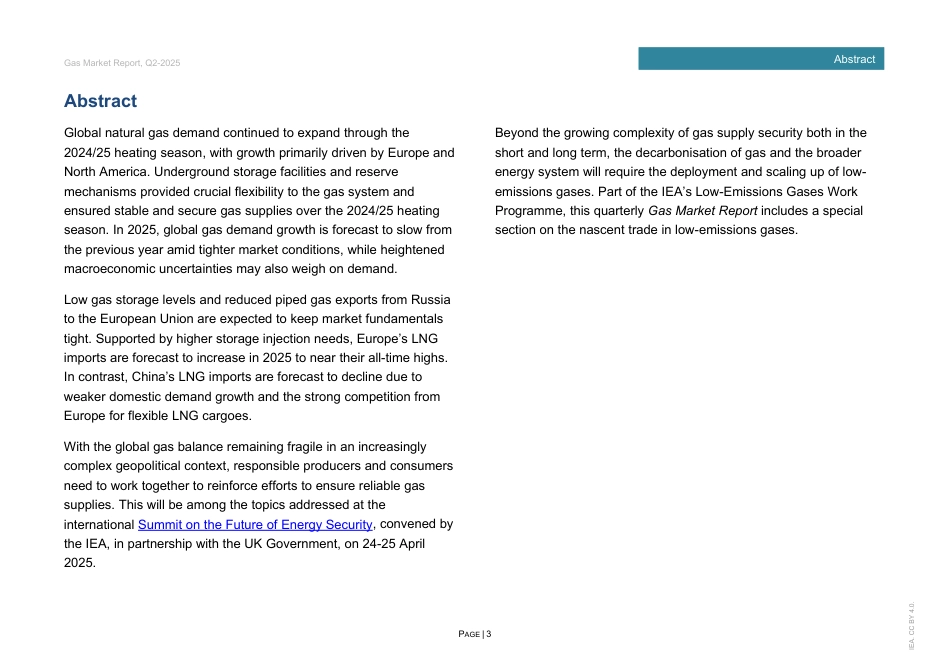 国际能源署IEA：2025年第二季度天然气市场报告（英文版）_第3页