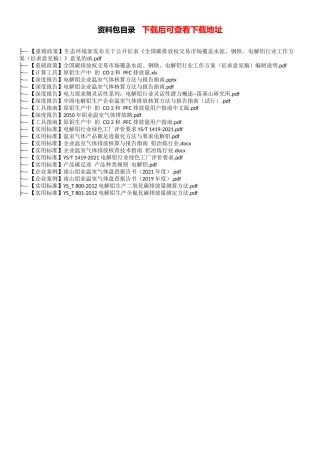 20份电解铝企业减碳干货