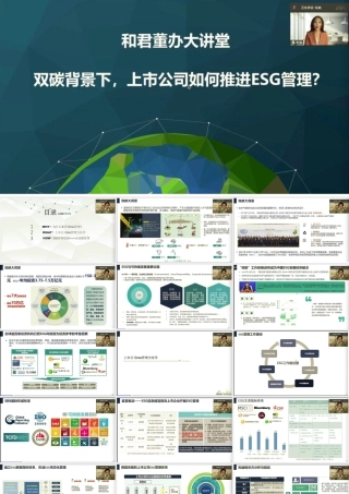 双碳背景下，上市公司如何推进ESG管理