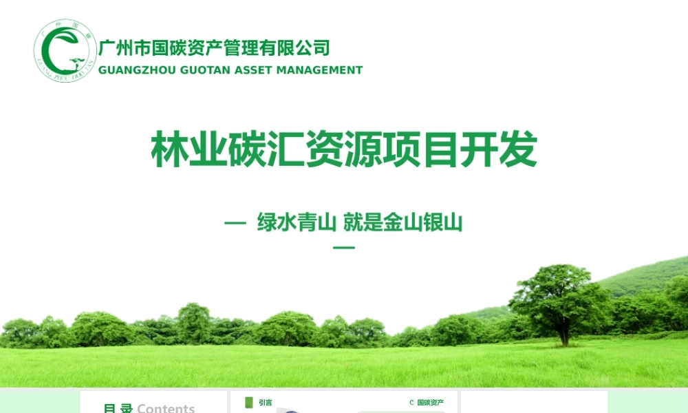 国碳资产管理公司：林业碳汇资源项目开发