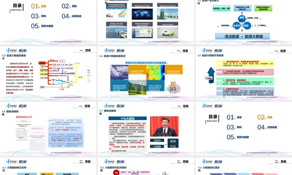 智慧能源构想-能源大数据的创新发展机会2021