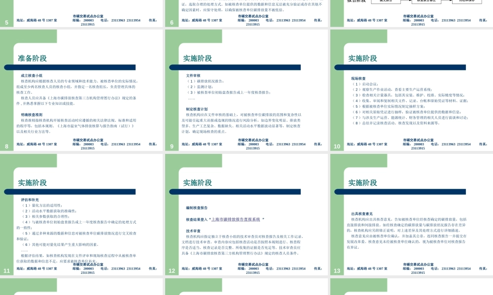 本市碳排放核查工作规则介绍-上海市碳交易试点办公室-32页