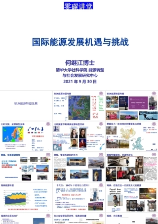 清华大学何继江：国际能源发展机遇与挑战