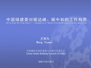 王有为：中国绿建委对碳达峰、碳中和的工作构思