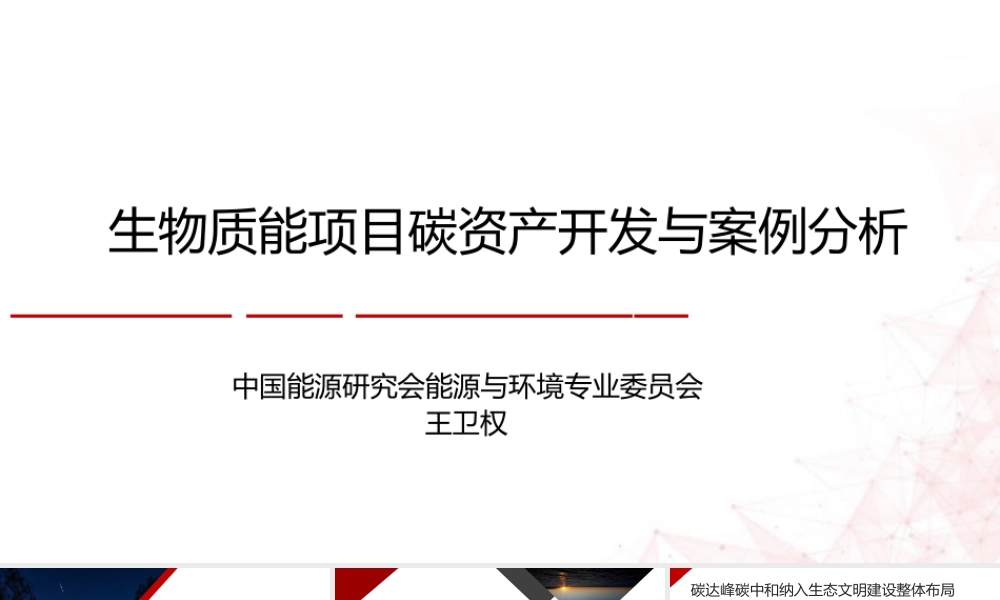 生物质能项目碳资产开发与案例