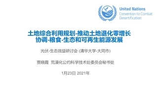 碳中和论坛《土地综合利用规划：协调-粮食-生态和可再生能源发展》