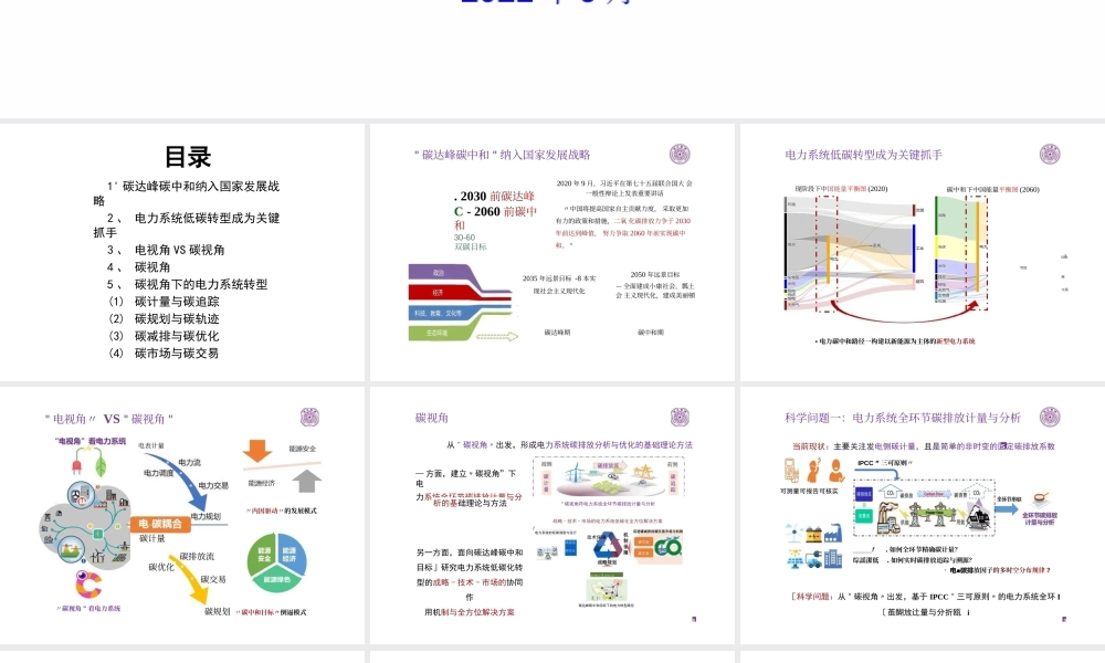 碳视角下的电力系统转型