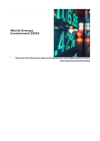 全球能源投资2022年数据