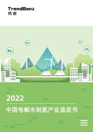 中国电解水制氢产业蓝皮书2022