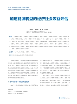 加速能源转型的经济社会效益评估