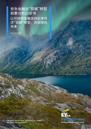 金融业“双碳”转型前景分析白皮书---安永
