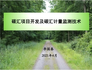 10、碳汇PPT：项目开发及计量监测技术