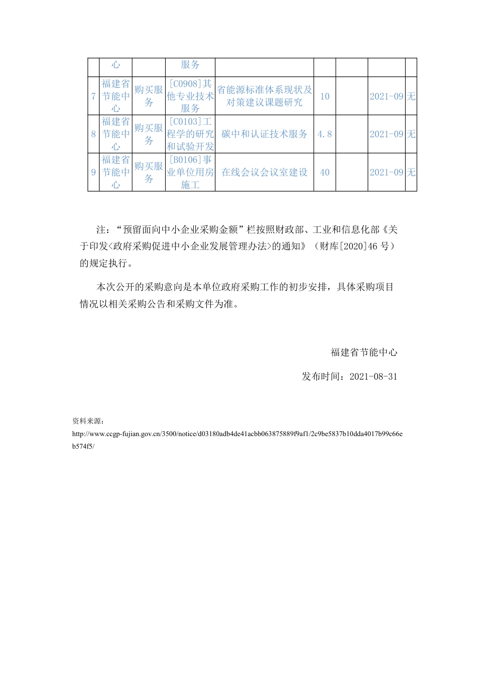 福建省节能中心采购意向_第2页