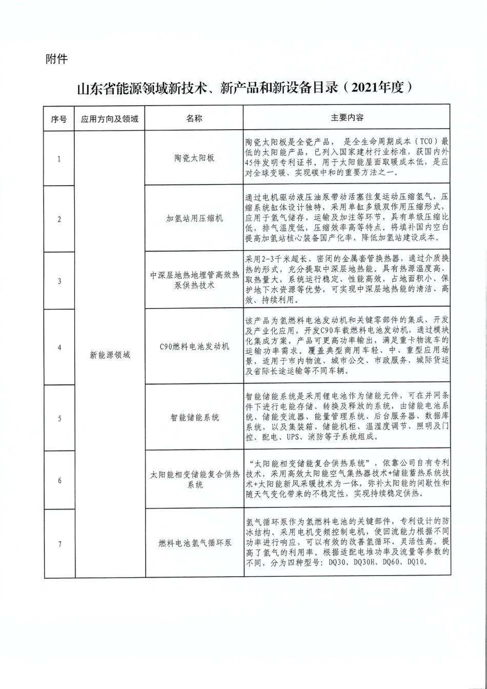 【政策】山东省新能源领域新技术、新产品和新设备目录（2021年度）_第3页