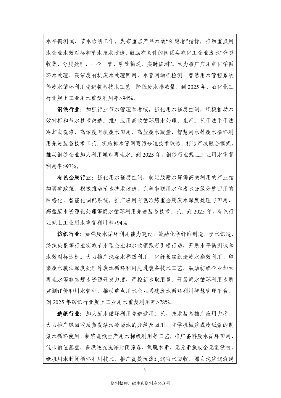 【政策】工业废水循环利用实施方案_第3页