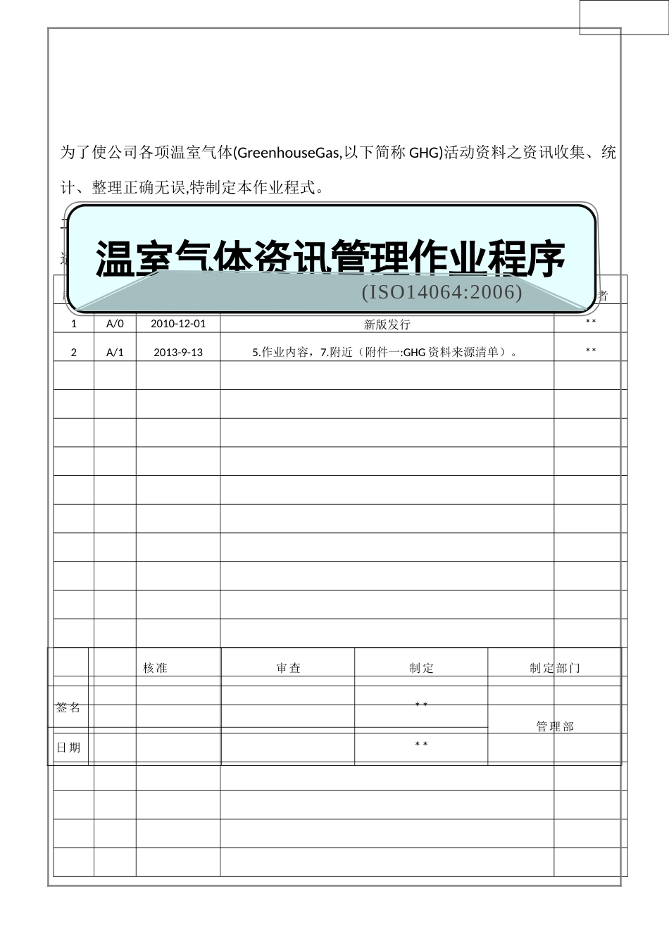 ISO14064温室气体资讯管理作业程序04_第1页