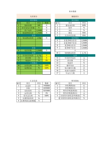 某民企光伏+储能+充电桩收益测算