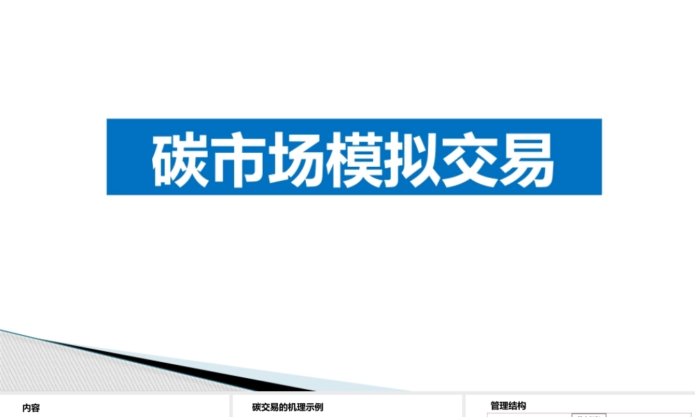 碳市场模拟交易_
