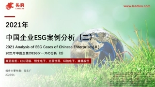 2021年中国企业ESG案例分析（二）-头豹