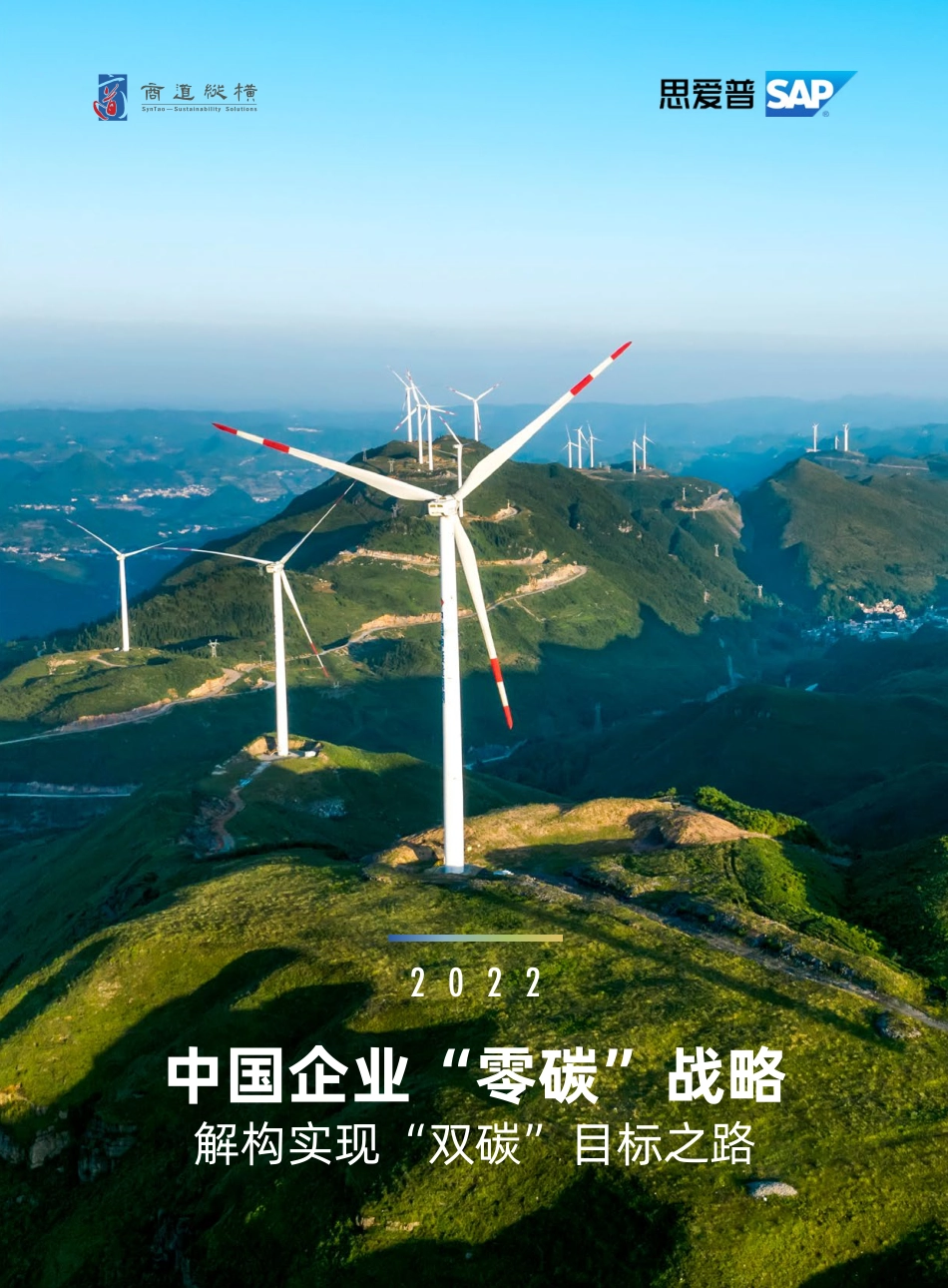 《2022中国企业零碳战略——解构实现“双碳”目标之路》_第1页