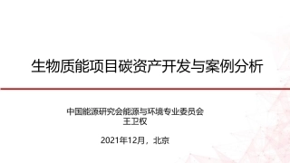 07-王卫权PPT：生物质能项目碳资产开发与案例