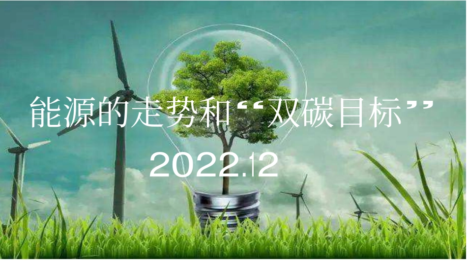 2022.12能源的走势和“双碳目标”_第1页