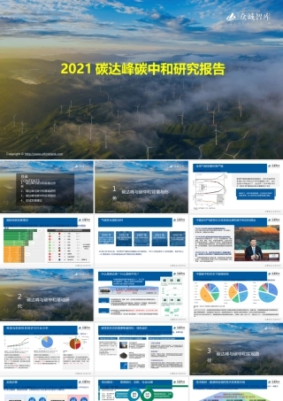 21页PPT《2021碳达峰碳中和研究报告》