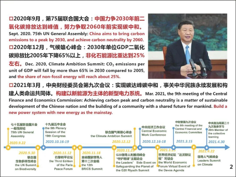 45页PPT《舒印彪：碳达峰碳中和技术路径及实践探讨》_第2页