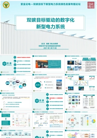 49页PPT《双碳目标驱动的数字化新型电力系统》