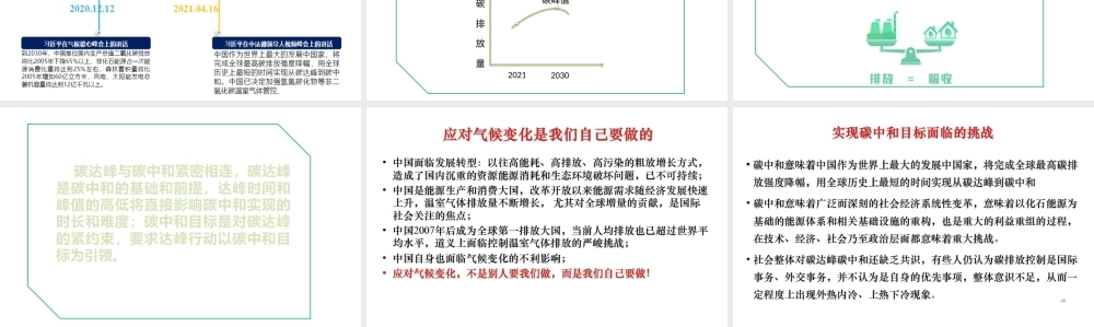 80页PPT《山西省碳达峰、碳中和面临的形势及企业碳排放管理思路》