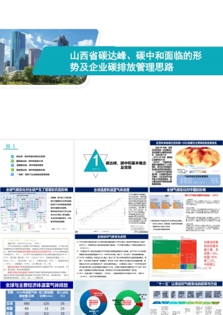 80页PPT《山西省碳达峰、碳中和面临的形势及企业碳排放管理思路》
