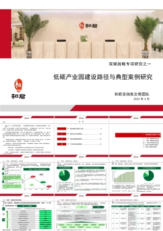 低碳产业园路径与案例PPT