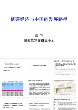 低碳经济与中国的发展路径