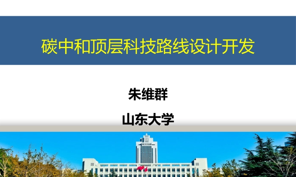 化石燃料固碳利用的能源工业路线