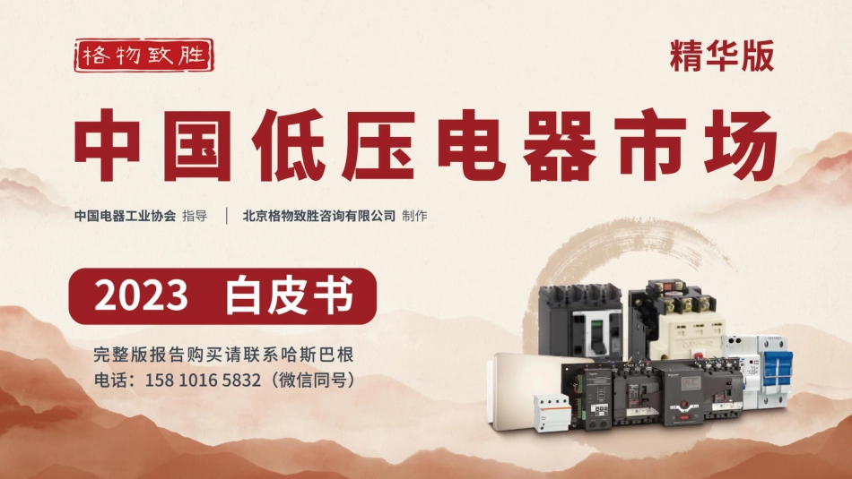 中国低压电器市场白皮书（2023）精华版-格物致胜_第1页