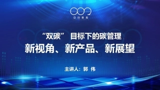 “双碳” 目标下的碳管理：新视角、新产品、新展望-23页