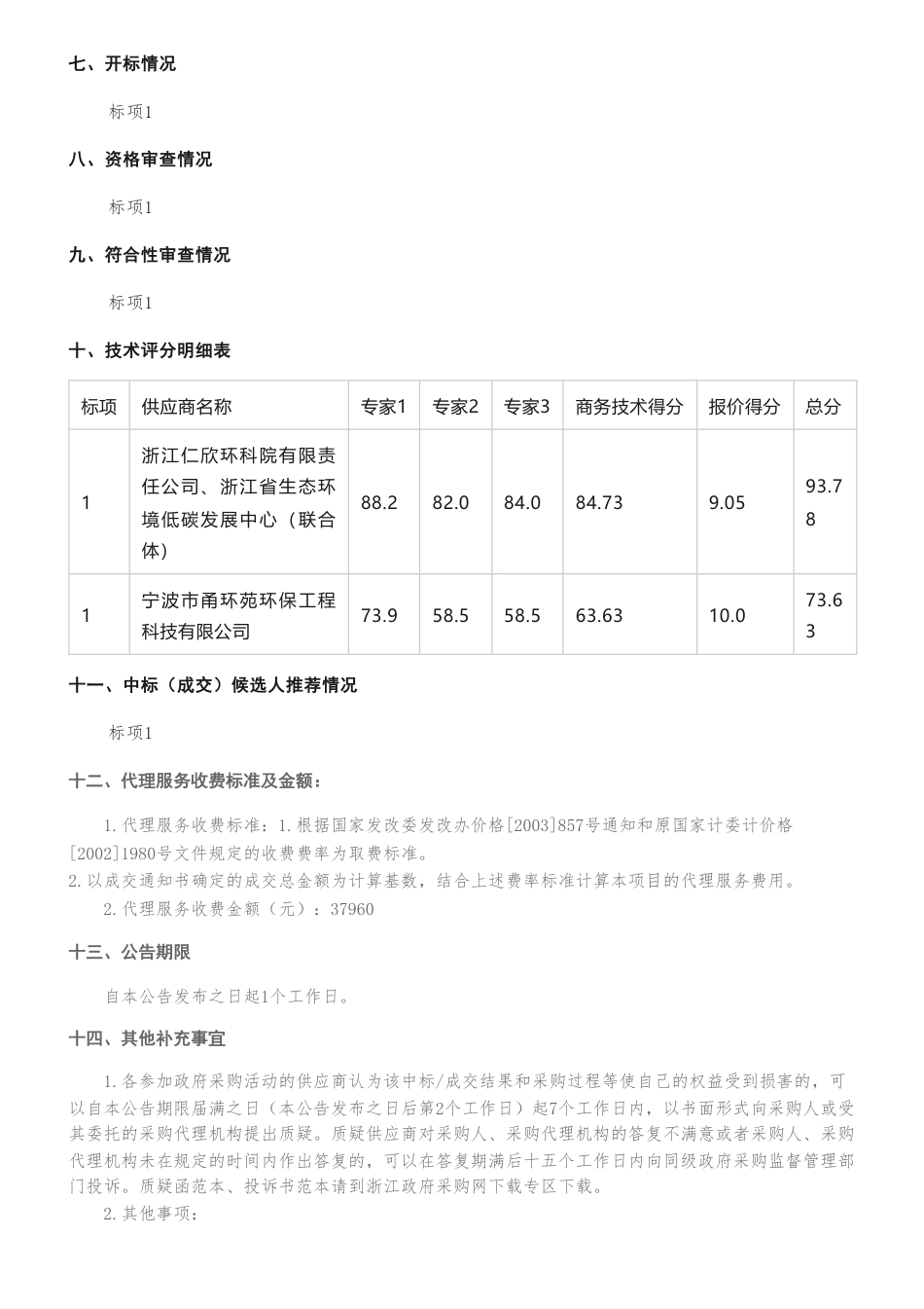 【中标】减污降碳387万-关于减污降碳协同创新城市研究项目中标(成交)结果公告-宁波市生态环境局-浙江仁欣环科院有限责任公司、浙江省生态环境低碳发展中心（联合体）_第3页