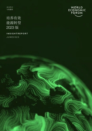 世界经济论坛-促进有效的能源转型 2023（英译中）
