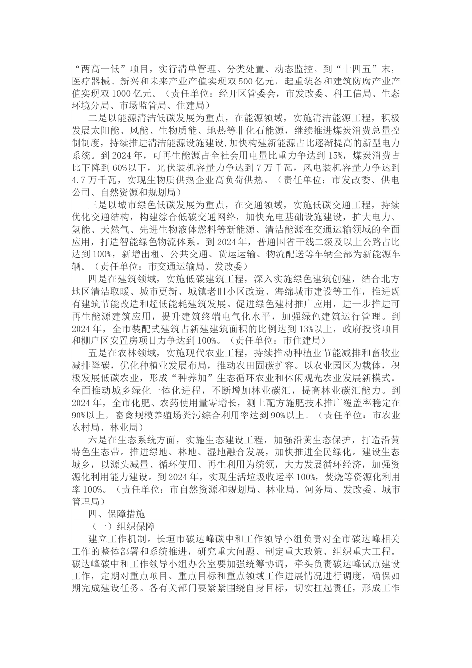 【政策】长垣市推进碳达峰试点建设工作方案_第2页