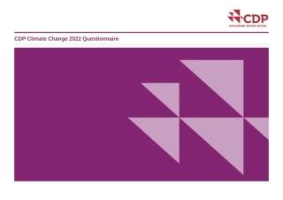2022年CDP气候变化调查问卷预览和报告指南-CDP