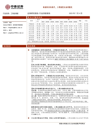 中泰证券：配储经济性提升，工商储需求亟待爆发