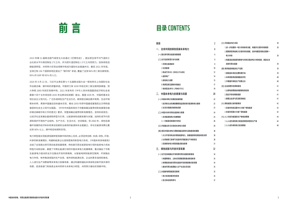 中国未来发电：2023可再生能源引领绿色 创新与开放共享发展报告-世界自然基金会_第2页