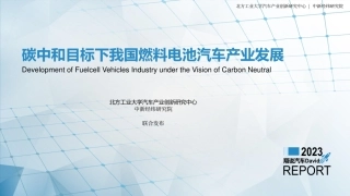 碳中和目标下我国燃料电池汽车产业发展--北方工大