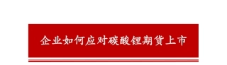 企业如何应对碳酸锂期货上市