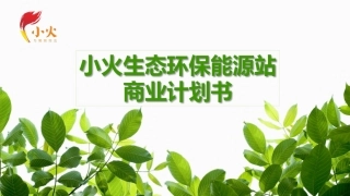 小火生态环保能源站商业计划书